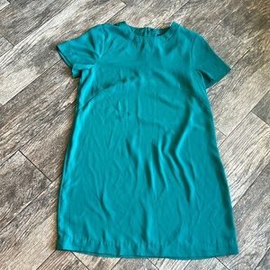 H&M green shift dress